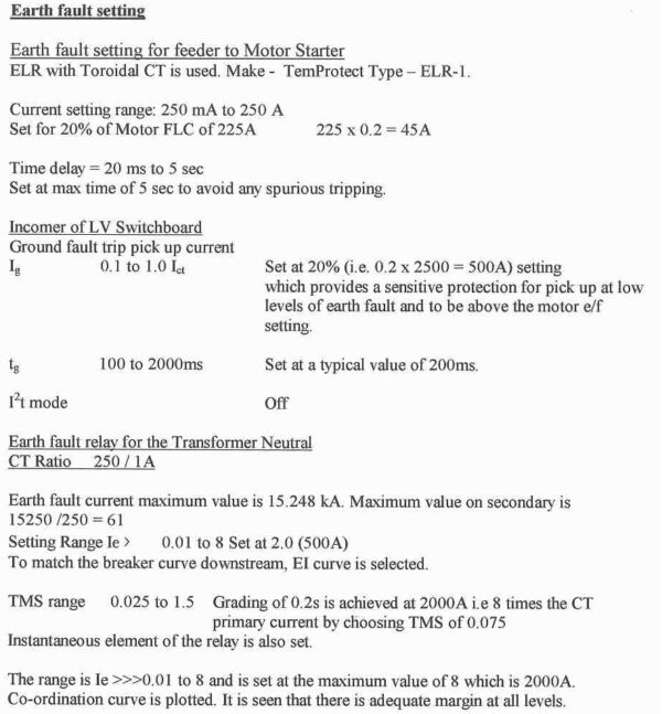Relay Setting Calculation for Motors Electrical Engineering